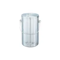 product of Vollrath 59200 Stainless Pail with Cover, 19 3/4-Qt, 9 3/4" Dia., 16" Height, NSF, Made in USA