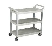 product of Vollrath 97005 Blue-Gray 3-Shelf Multi-Purpose Plastic Utility Cart w/ 300 lbs. Capacity