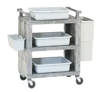 product of Vollrath 97111 Gray 3 Shelf Enclosed Utility Cart w/ 200 lbs. Capacity
