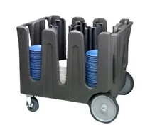 product of Vollrath ADC-6 Traex Adjustable Dish Caddy, 40x30, 275 Plates, Gray, 6 Compartments, Plastic