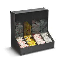 product of Vollrath CFIFO-4 FIFO Gravity Condiment Holder, 16-5/8"W x 10-1/8"D x 16-1/2"H, 4Sec, ABS/Acrylic