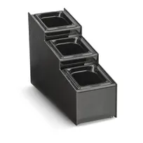 product of Vollrath CTCPAN3-6 Countertop Condiment Organizer, 7-11/16"W x 21"D x 14-5/8"H, Black ABS Acrylic, NSF