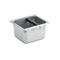 product of Vollrath E06064-KB Knock Box, 1/6 Size, 1-7/8 Quart, 6-7/8" x 6-3/8" x 4", Steel, Rubber Coated Bar