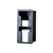 product of Vollrath FML-2V Lid Holder, 2-Column Vertical, 6-1/2"W × 5-3/8"D × 13-7/16"H, Black Plastic