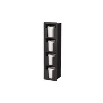 product of Vollrath FML-4V Flush Mount Lid Holder, 4 Columns, Vertical, 6-1/2"W x 5-3/8"D x 25-1/2"H, Black Plastic