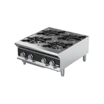 product of Vollrath HPG4-24 24" Countertop Gas Hotplate with (4) Burners, Manual Controls, 104.000 BTU