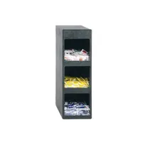 product of Vollrath LSC3-3P Three-Pocket Condiment Dispenser, Black, 21-3/8"H x 6 7/8"W x 13"D, Plastic