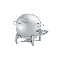 product of Vollrath T3633 D-Lux Soup Chafer Station - 11-Qt Stainless Steel, Hinged Closing Lid, Ladle Tray