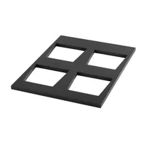 product of Vollrath V904937 Cubic Display Template, For 4 Bowls, 19-11/16"W x 14-3/4"D x 9/16"H, Wood, Black