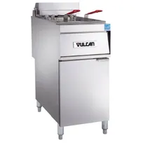 product of Vulcan 1ER50A Full Pot Floor Model Electric Fryer w/ 50 lbs, Twin Baskets, Analog Controls