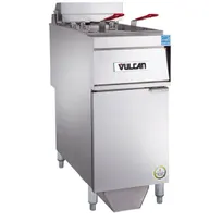 product of Vulcan 1ER50AF Full Pot Floor Model Electric Fryer w/ 50 lbs, Twin Baskets, Analog Controls