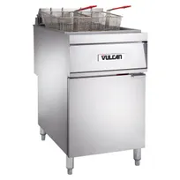 product of Vulcan 1ER85A Full Pot Floor Model Electric Fryer w/ 85 lbs, Analog Controls, Twin Baskets