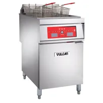 product of Vulcan 1ER85C Full Pot Floor Model Electric Fryer w/ 85 lbs, Computer Controls, Twin Baskets