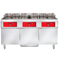 product of Vulcan 3ER85DF Multiple Battery Electric Fryer with Digital Controls and Built-In Filter, (3) 85 lbs Fryers