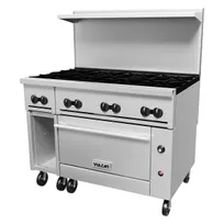 product of Vulcan 48S-8B 48" Gas Restaurant Range w/ (8) Open Burners, (1) Standard Oven, (1) Cabinet Base, 275.000 BTU