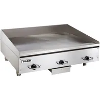 product of Vulcan HEG36E 36" Countertop Electric Griddle with 36" x 24" Surface, 1/2" Steel Plate, Thermostatic Controls