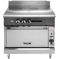 product of Vulcan V1FT36C 36" Gas Heavy Duty Range w/ (1) French Top, (1) Convection Oven, 77.000 BTU
