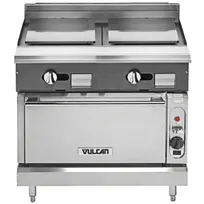 product of Vulcan V2P36S 36" Gas Heavy Duty Range w/ (2) Planca Griddles, (1) Standard Oven, 85.000 BTU