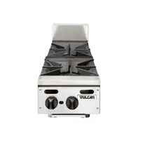 product of Vulcan VHP212 12" Countertop Gas Hotplate with (2) Burners, Infinite Controls, 60.000 BTU