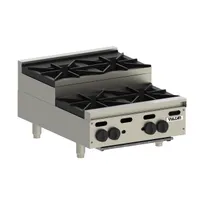 product of Vulcan VHP424U 24" Countertop Step-Up Gas Hotplate with (4) Burners, Infinite Controls, 120.000 BTU