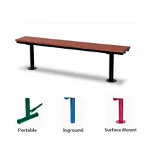 product of Wabash SG302G Signature Series 6'L Outdoor Bench, Slat Seat, Powder Coat Frame, Recycled Plastic Lumber