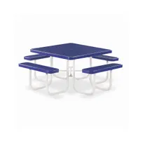 product of Wabash SG140D 74-3/8" Square Outdoor Restaurant Table, Steel, Diamond Pattern, 29"H