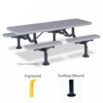product of Wabash SY225D 7' Picnic Table - Inground - Diamond, Heavy Duty Restaurant Furniture