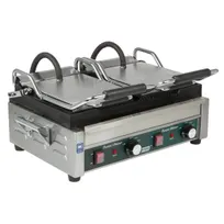 product of Waring WDG300 Double Cast Iron Sandwich Panini Grill w/ Smooth & Grooved Plates, 240V