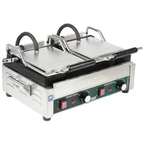 product of Waring WFG300 Double Cast Iron Sandwich Panini Grill w/ Smooth Plates, 240V