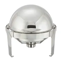 product of Winco 602 Madison 6 Qt. Stainless Steel Round Chafer