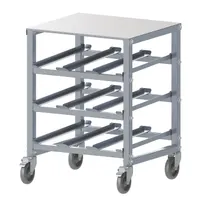 product of Winco ALCR-3M Aluminum Mobile Undercounter 3-Tier Can Storage Rack