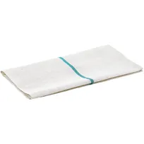 product of Winco BTH-2028G Herringbone Towel, 20" x 28", White with Green Stripe, Lint-Free, 70% Cotton/30% Polyester, Dozen Pack