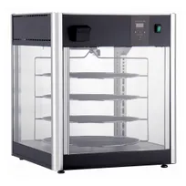 product of Winco EDM-1K Countertop Hot Food Display Case w/ 4-Tier Rotating Rack, Holds 18" Dia. Pizzas