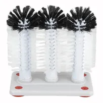 product of Winco GWB-3 Plastic Base 3 Brush Glass Washer, (4) Suction Feet
