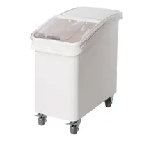 product of Winco IB-27 27-Gallon Dry Ingredient Mobile Bin w/ Clasp Sliding Lid, Clear Plastic Cover