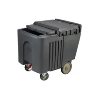 product of Winco IIC-29 Plastic Mobile Ice Bin / Ice Caddy, 125 lb, Granite Gray