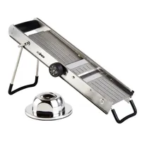 product of Winco MDL-18 Mandoline Slicer - 18-1/3" x 4-15/16" 4-Dial Rotary (Straight, Serrated, 2 Julienne Blades)