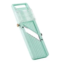 product of Winco MDL-5P Japanese Mandoline Slicer Set 12-1/3" x 3-3/4" Blade Fine/Medium/Coarse Attachments Plastic Frame