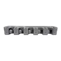product of Winco MHH-5 16" Mop and Broom Rack with (5) Holders & (6) Hooks - Plastic
