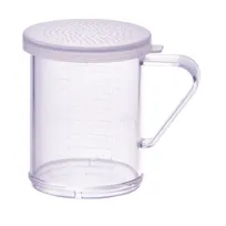 product of Winco PDG-10CS 10 Oz. Clear Polycarbonate Dredge with Small Hole Snap-On Lid
