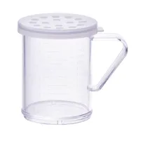 product of Winco PDG-10CXL 10 Oz. Clear Polycarbonate Dredge with Extra Large Hole Snap-On Lid