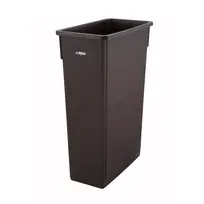 product of Winco PTC-23B - Slender Trash Can, 23 Gallon (20-1/8"L x 10-7/8"W x 29-7/8"H), HDPE Plastic, Brown