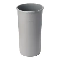 product of Winco PTCR-22G Trash Can, 22-Gallon Round, 16" Dia x 30-1/2" H, Gray Plastic, No Lid - 1/Each