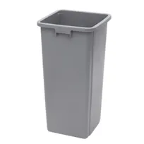 product of Winco PTCS-23G Square Trash Can, 23 Gallon (15-5/8"W x 30-3/4"H), Gray LDPE Plastic, No Lid