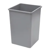 product of Winco PTCS-35G Trash Can, 35-Gallon Square, 19-1/2"W x 27-5/8"H, Gray LDPE Plastic, No Lid