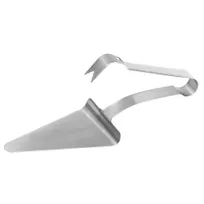 product of Winco PZG-6 Stainless Steel 5-1/2" x 4-1/2" Pizza Serving Tongs