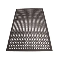 product of Winco RBM-35K-R Anti Fatigue Floor Mat w/ Beveled Edges, Rolled, Rubber, Black - 3 x 5 x 1/2"