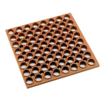 product of Winco RBMH-35R Red Grease Resistant Rubber Floor Mat - 3' x 5', 3/4" 