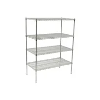 product of Winco VCS-1848 Wire Shelving Set, 4-Tier, 48" W x 18" D x 72" H, Chrome Finish, NSF Certified