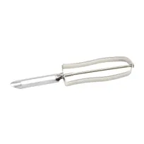 product of Winco VP-1 Straight Vegetable Peeler, 6" Nickel-Plated Handle, Smooth Edge, Carded, 1 Dozen